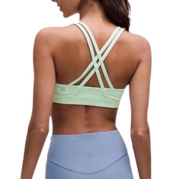 NWT Lululemon Energy Bra Medium Support B–D Cups in Sea Mist green 4 - Picture 2 of 14